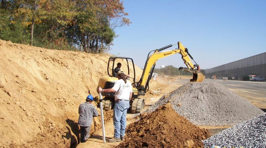 retaining wall installation