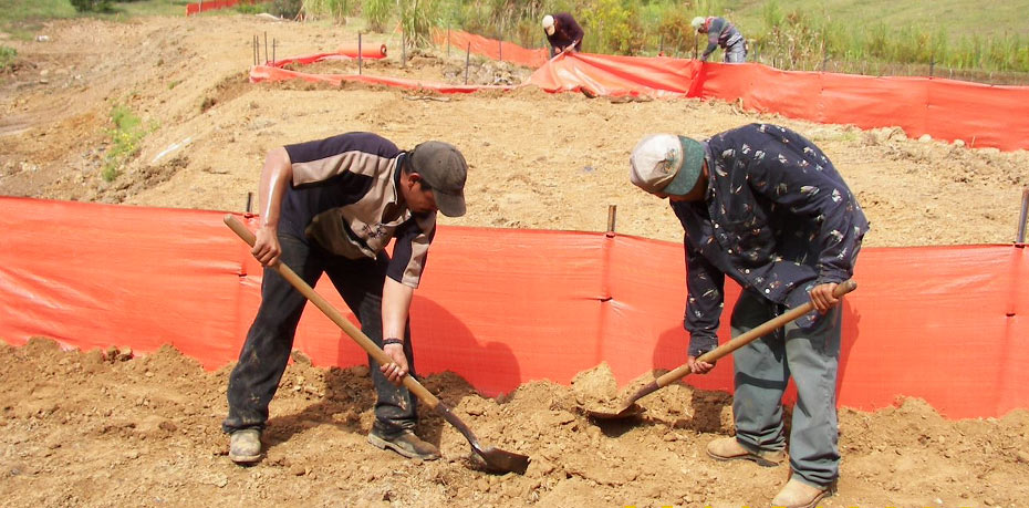silt fence installation